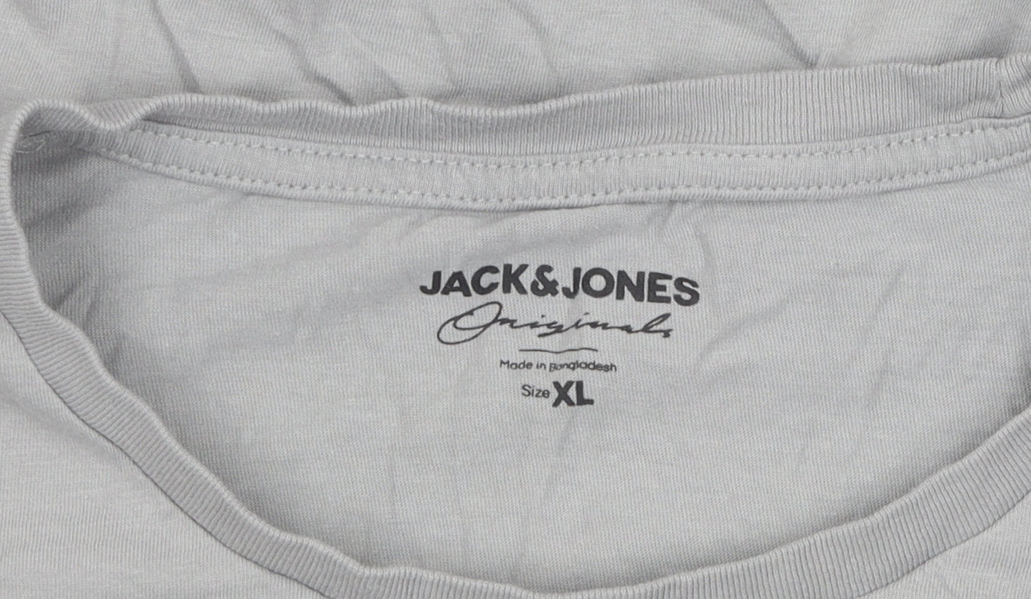 Mens UK Size XL JACK & JONES Grey  T-Shirt