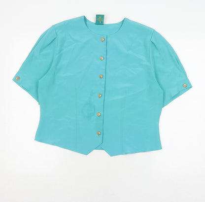 Womens UK Size 16 canda Blue Basic Blouse