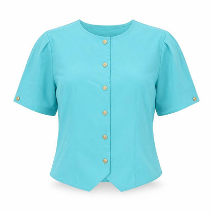 Womens UK Size 16 canda Blue Basic Blouse