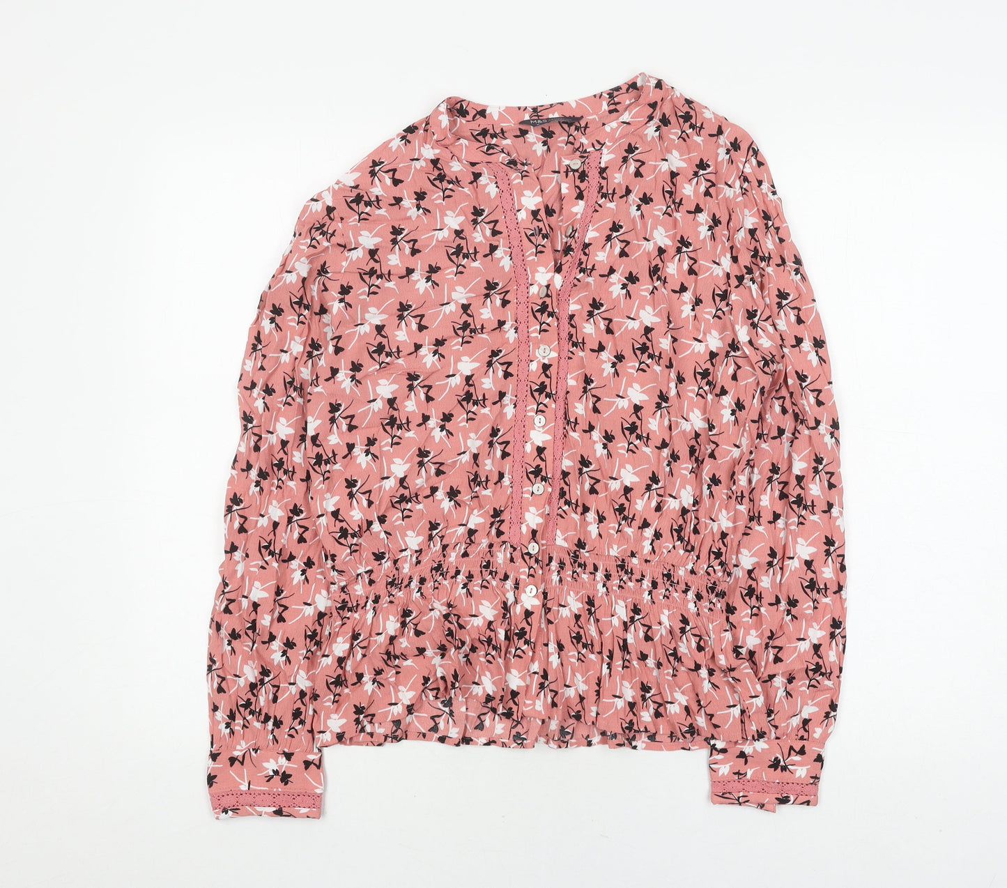 Womens UK Size 12 Marks and Spencer Pink  Blouse
