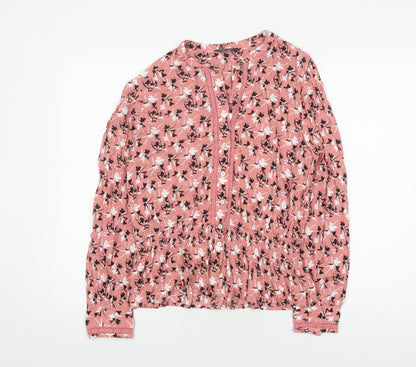 Womens UK Size 12 Marks and Spencer Pink  Blouse