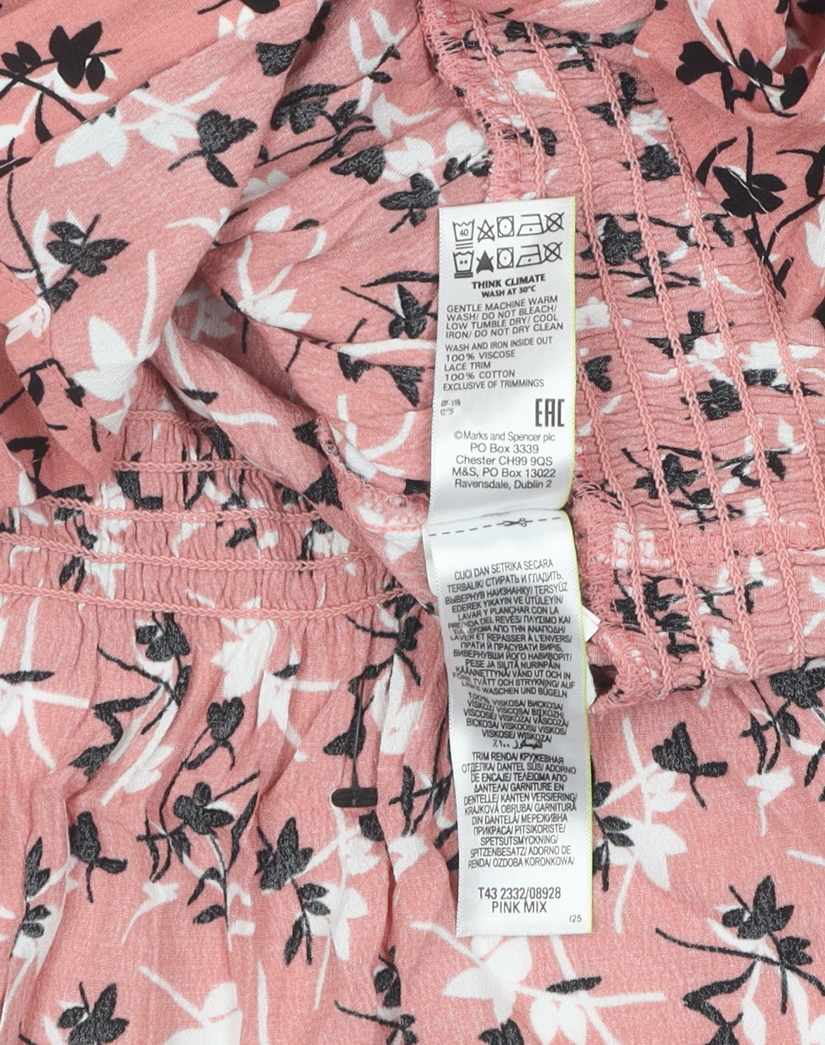 Womens UK Size 12 Marks and Spencer Pink  Blouse