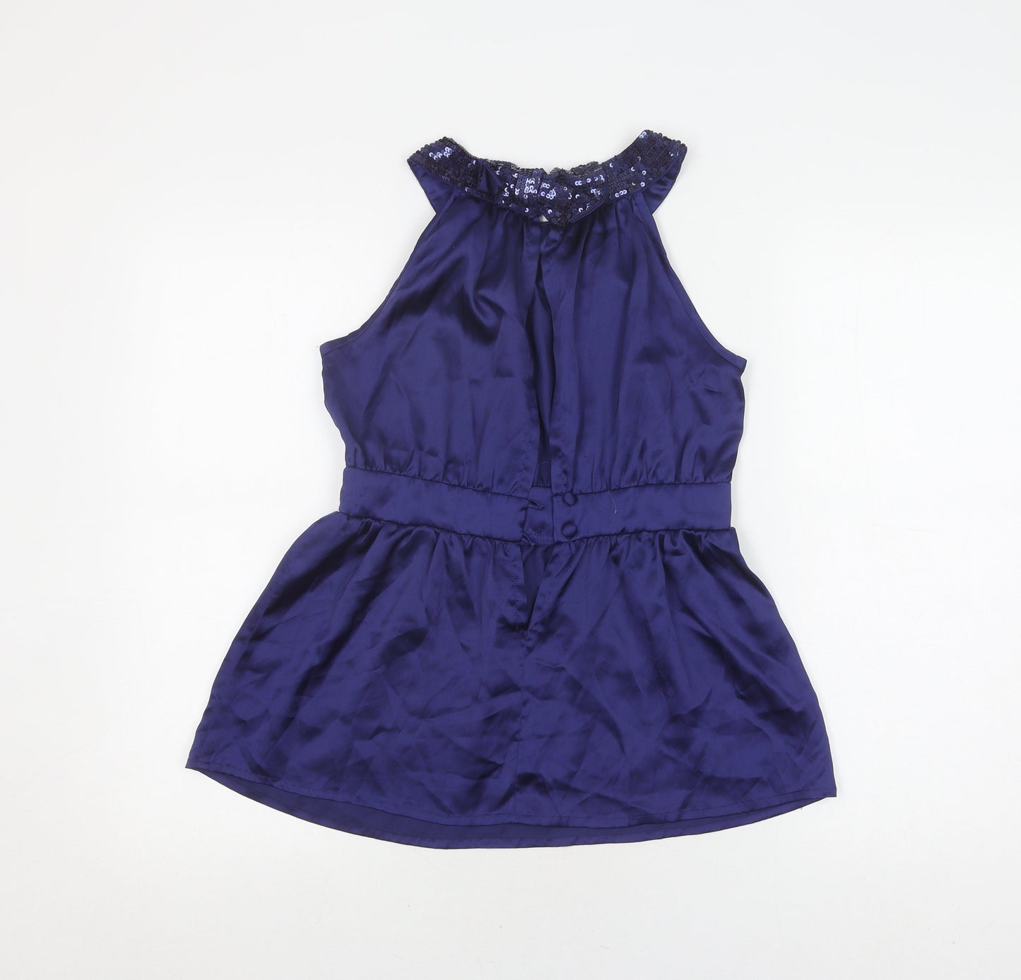 Womens UK Size 8 Topshop Blue Camisole Blouse