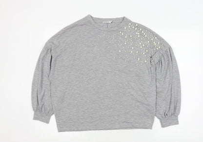 Womens UK Size 10 Stradivarius Grey Pullover Jumper