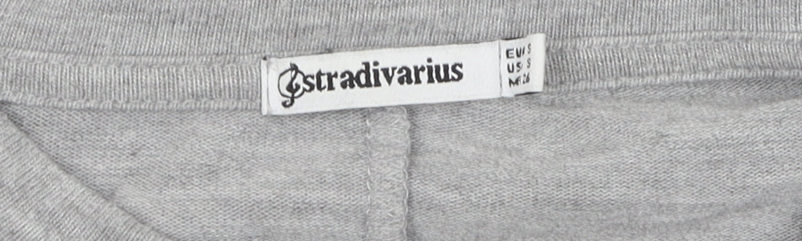 Womens UK Size 10 Stradivarius Grey Pullover Jumper