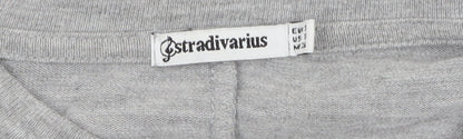Womens UK Size 10 Stradivarius Grey Pullover Jumper