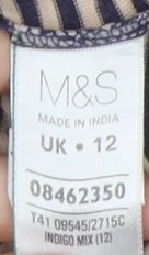 Womens UK Size 12 Marks and Spencer Multicoloured Basic Jersey