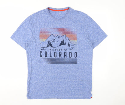 Marks & Spencer Men's Blue M Graphic Tee
