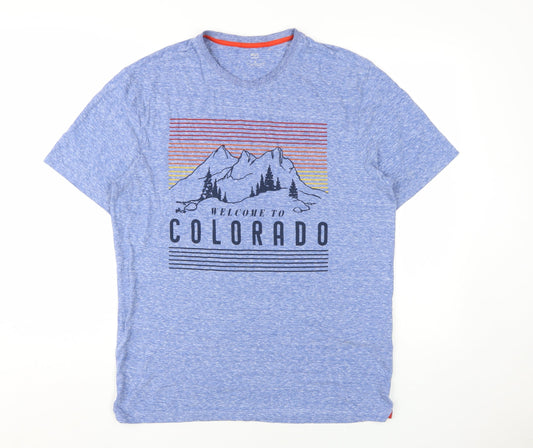 Marks & Spencer Men's Blue M Graphic Tee