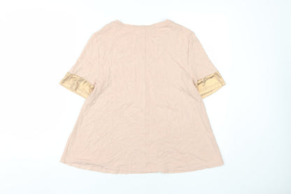 Womens UK Size 8 Marks and Spencer Pink Basic T-Shirt