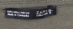 Zara Women’s Green Basic T-Shirt UK Size 2