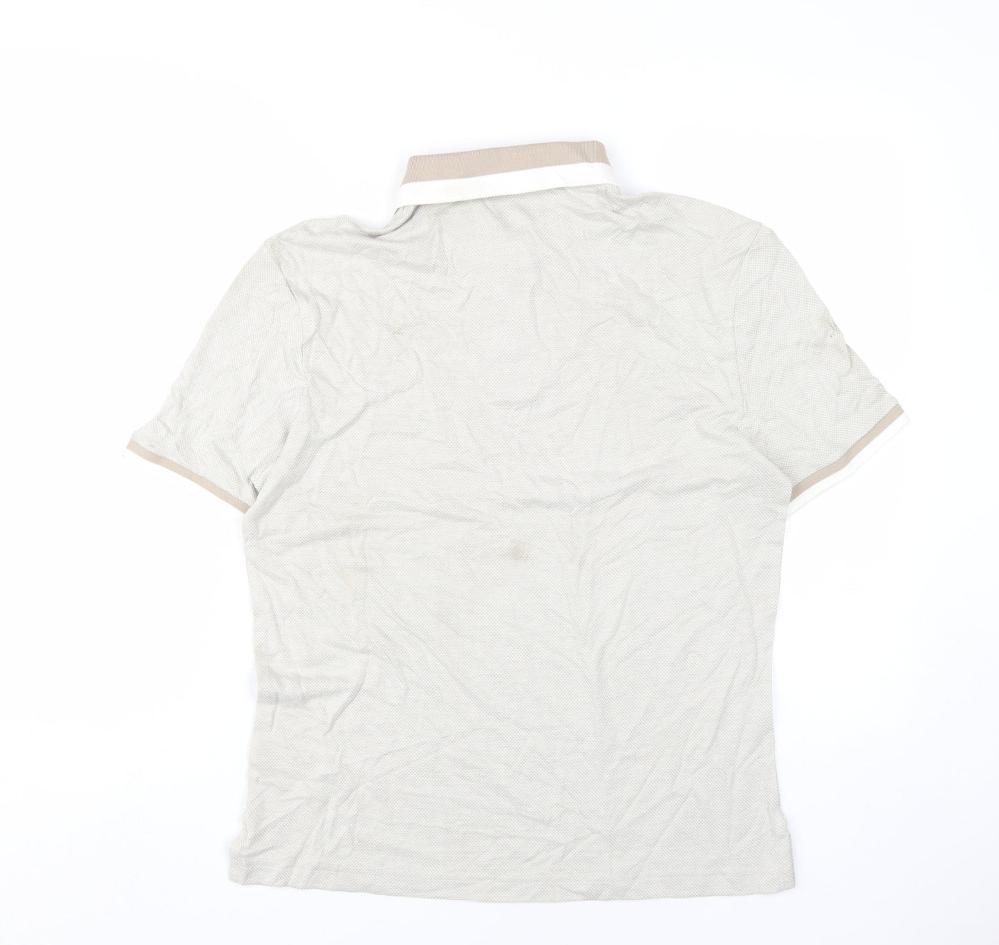 Marks and Spencer Men's Beige Polo Shirt Size S