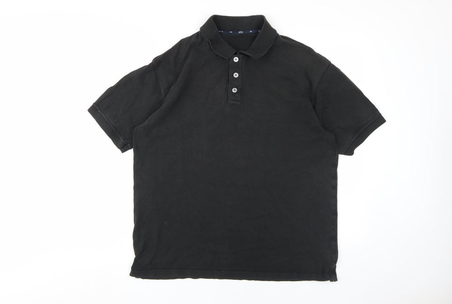 Marks and Spencer Men's Black Polo M Solid
