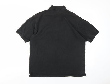 Marks and Spencer Men's Black Polo M Solid