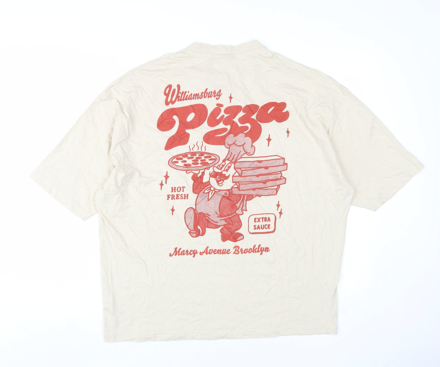 Mens UK Size M ASOS DESIGN Beige  T-Shirt