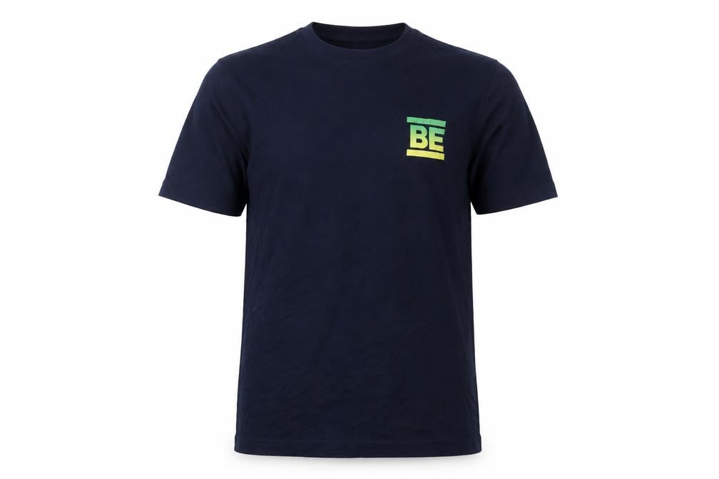 Mens UK Size S Earth Positive Blue  T-Shirt