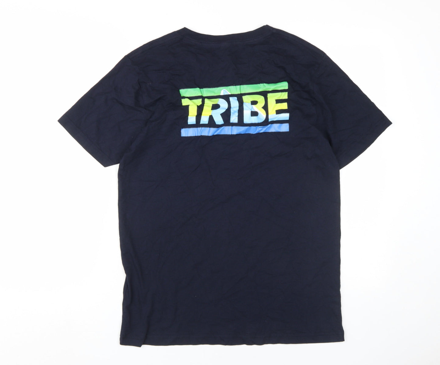Mens UK Size S Earth Positive Blue  T-Shirt