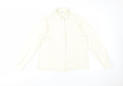 Damart Women's Ivory Button-Up Shirt, Size 12
