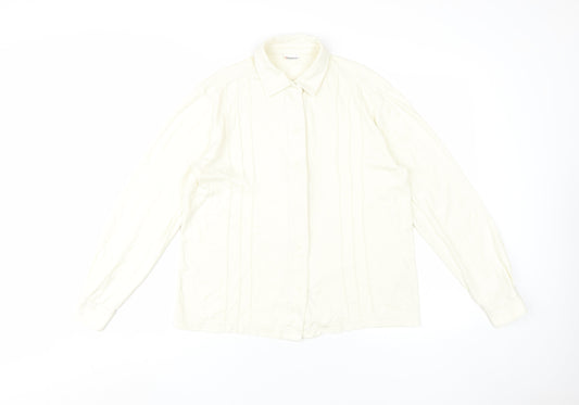 Damart Women's Ivory Button-Up Shirt, Size 12