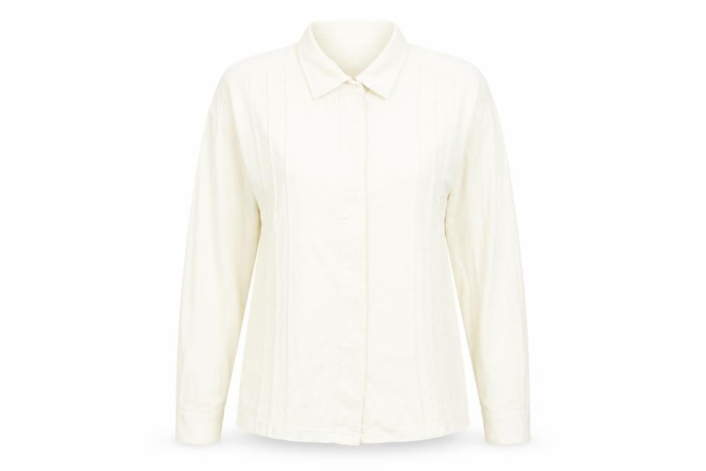Damart Women's Ivory Button-Up Shirt, Size 12