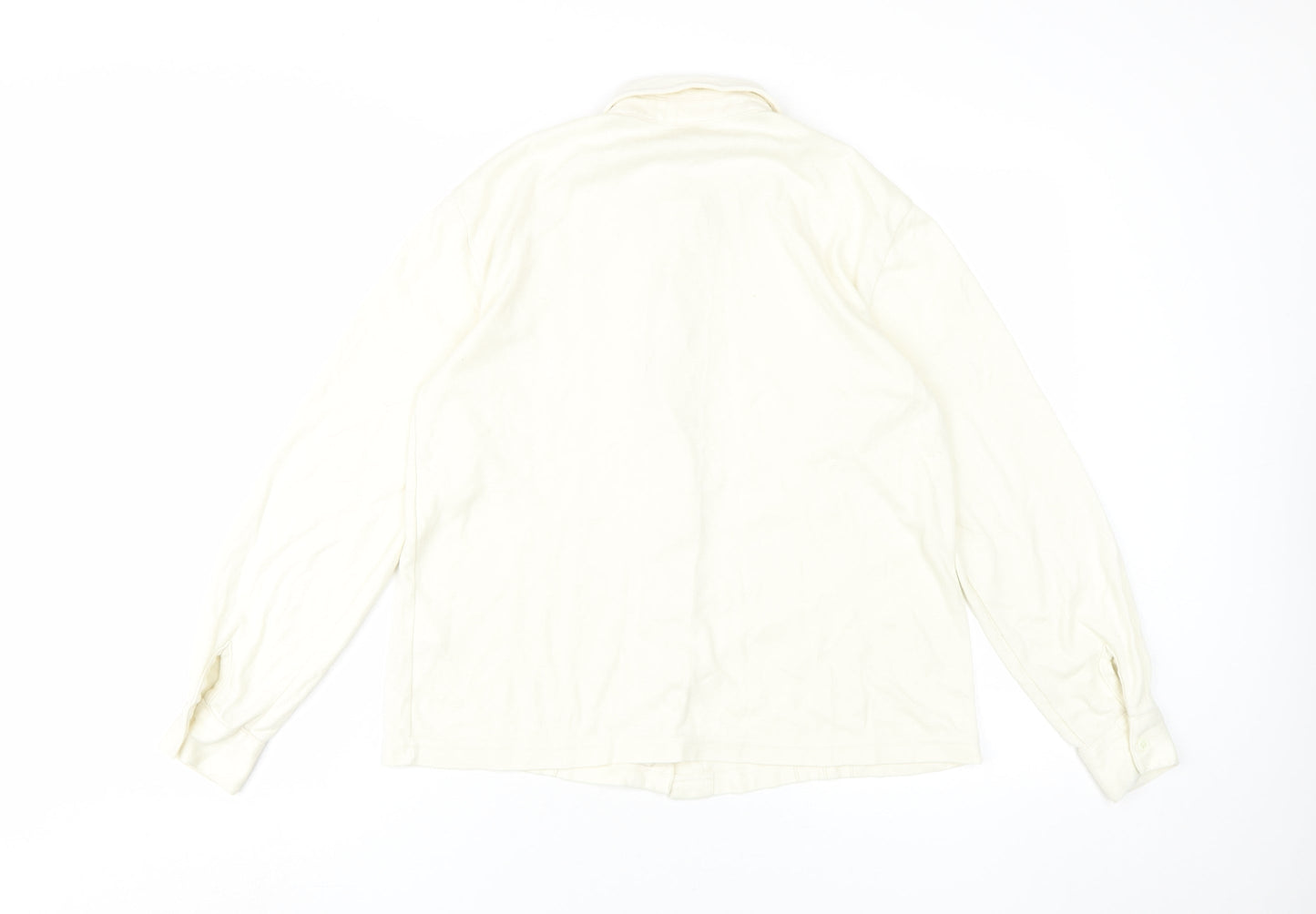 Womens UK Size 12 Damart Ivory Basic Button-Up