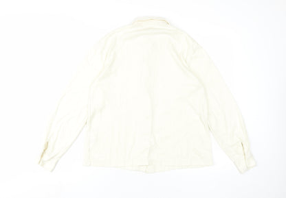 Womens UK Size 12 Damart Ivory Basic Button-Up