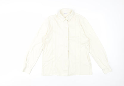 Damart Women's Ivory Button-Up Shirt Size 10