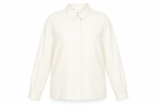 Damart Women's Ivory Button-Up Shirt Size 10