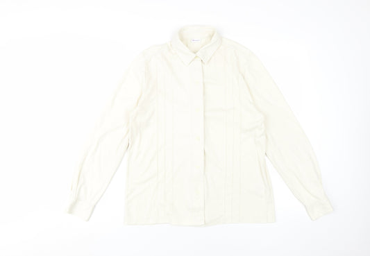 Damart Women's Ivory Button-Up Shirt Size 10