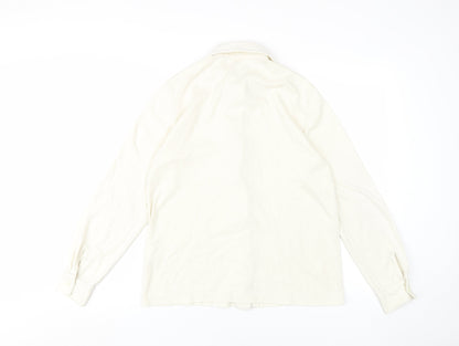 Damart Women's Ivory Button-Up Size 10 Classic Shirt