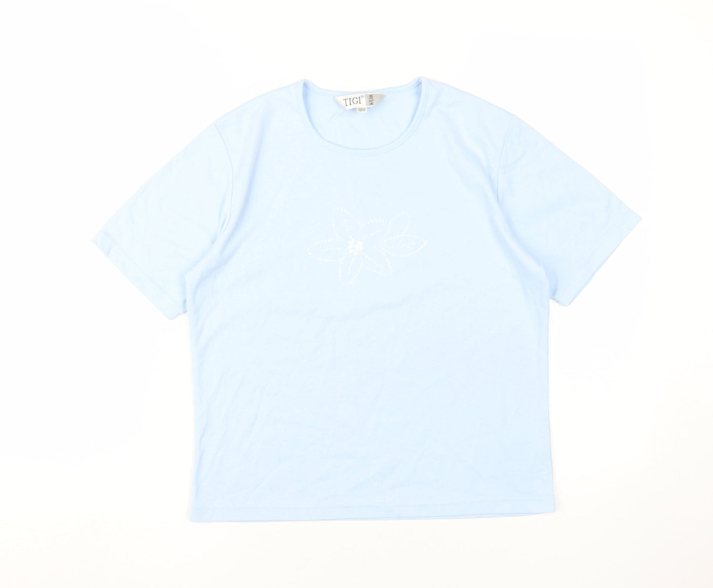 Womens UK Size M TIGI Blue Basic T-Shirt