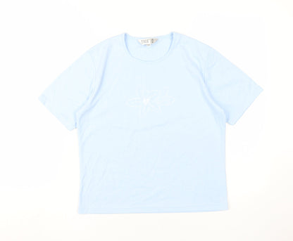 Womens UK Size M TIGI Blue Basic T-Shirt