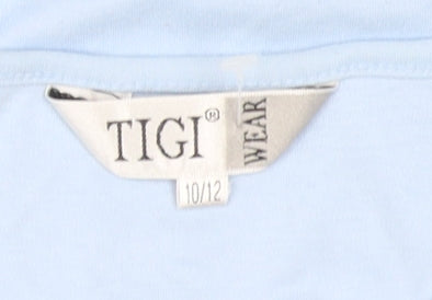 Womens UK Size M TIGI Blue Basic T-Shirt