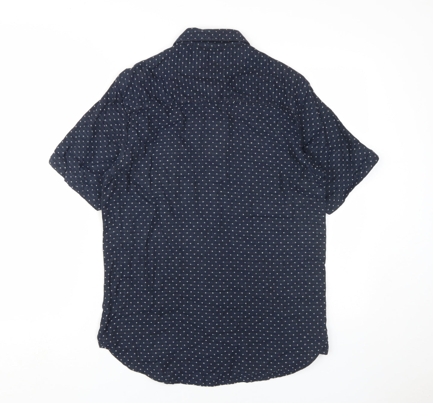 Topman Men's Blue S Graphic Print Casual Shirt