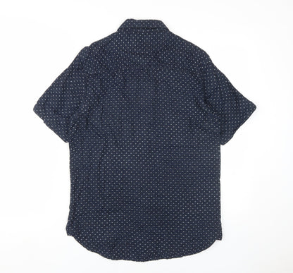 Topman Men's Blue S Graphic Print Casual Shirt