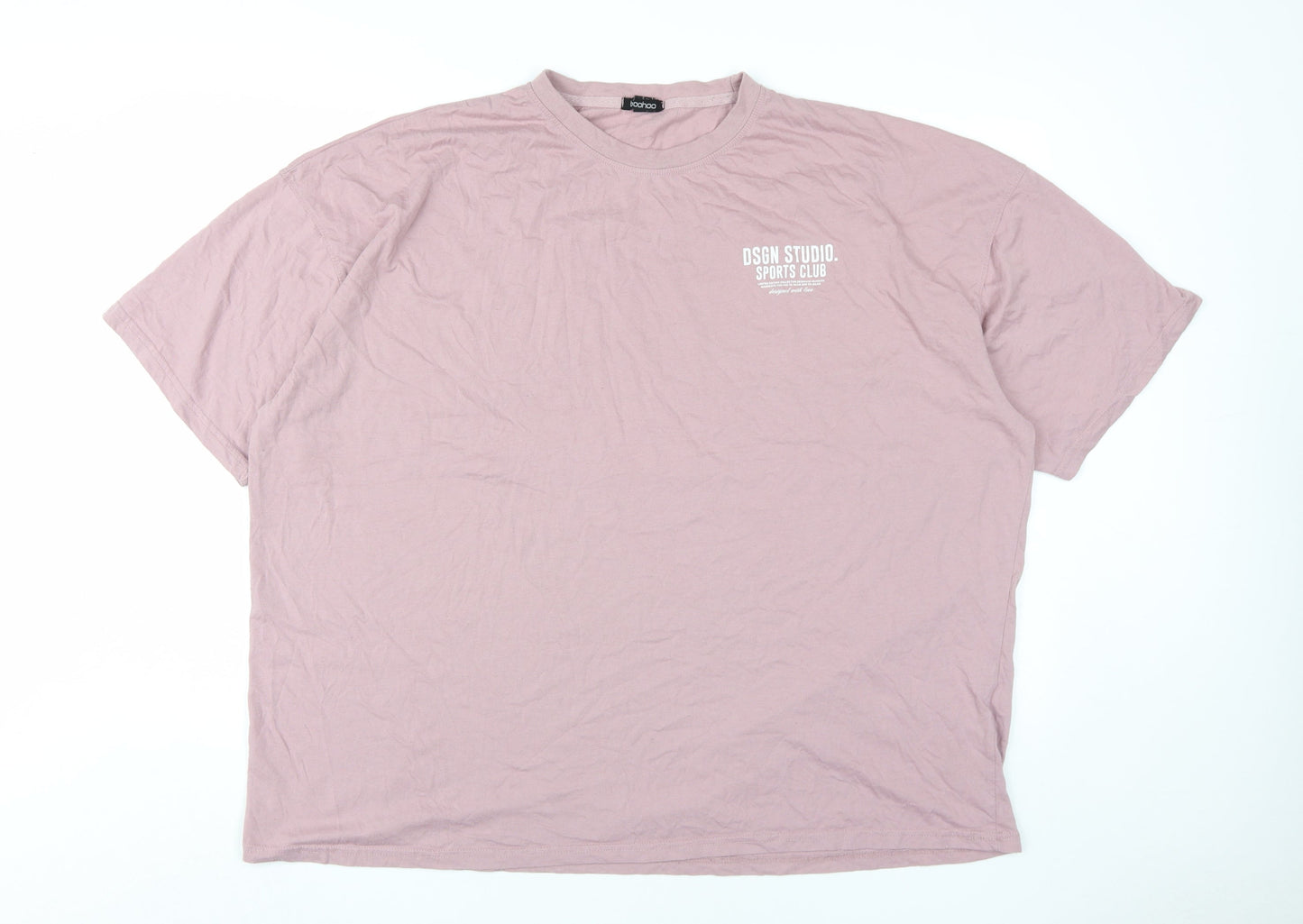 Unisex Adults UK Size L Boohoo Pink Basic T-Shirt