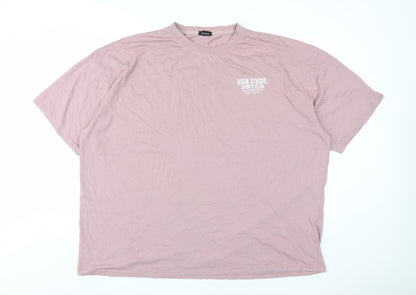 Unisex Adults UK Size L Boohoo Pink Basic T-Shirt