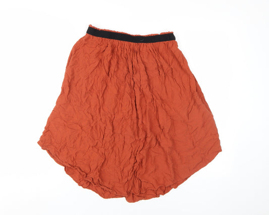 H&M Women's Red Bubble Hem Midi Skirt, Size 12