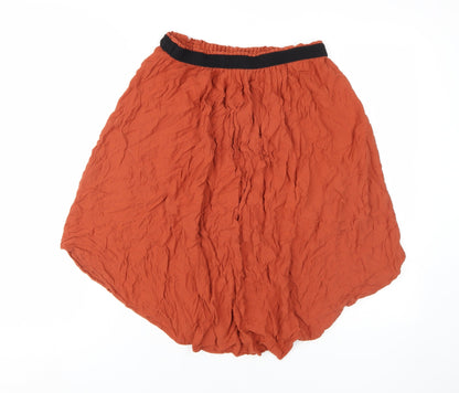 H&M Women's Red Bubble Hem Midi Skirt, Size 12