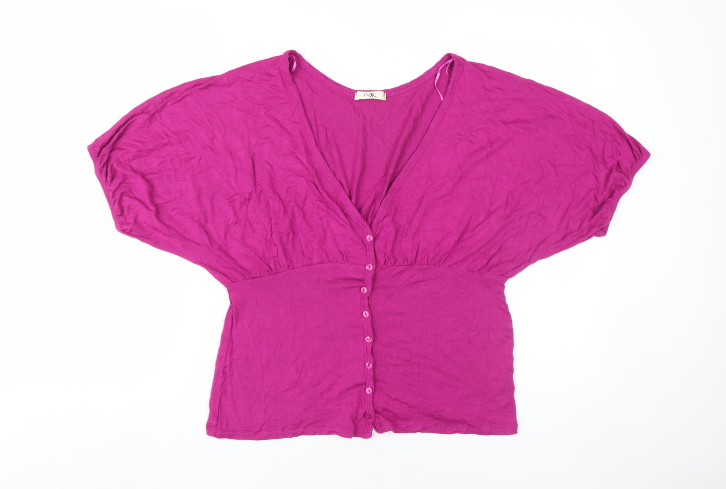 Womens UK Size 16 MK Purple Basic Button-Up