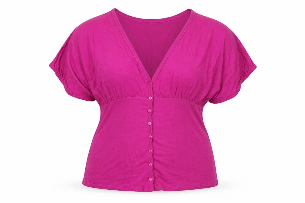 Womens UK Size 16 MK Purple Basic Button-Up