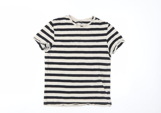 ASOS DESIGN Women's Black Striped T-Shirt, M