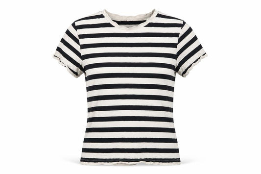 ASOS DESIGN Women's Black Striped T-Shirt, M