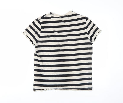 ASOS DESIGN Women's Black Striped T-Shirt, M