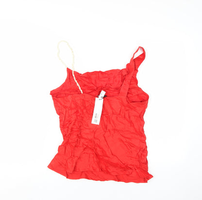 Womens UK Size L Zara Red Camisole Tank
