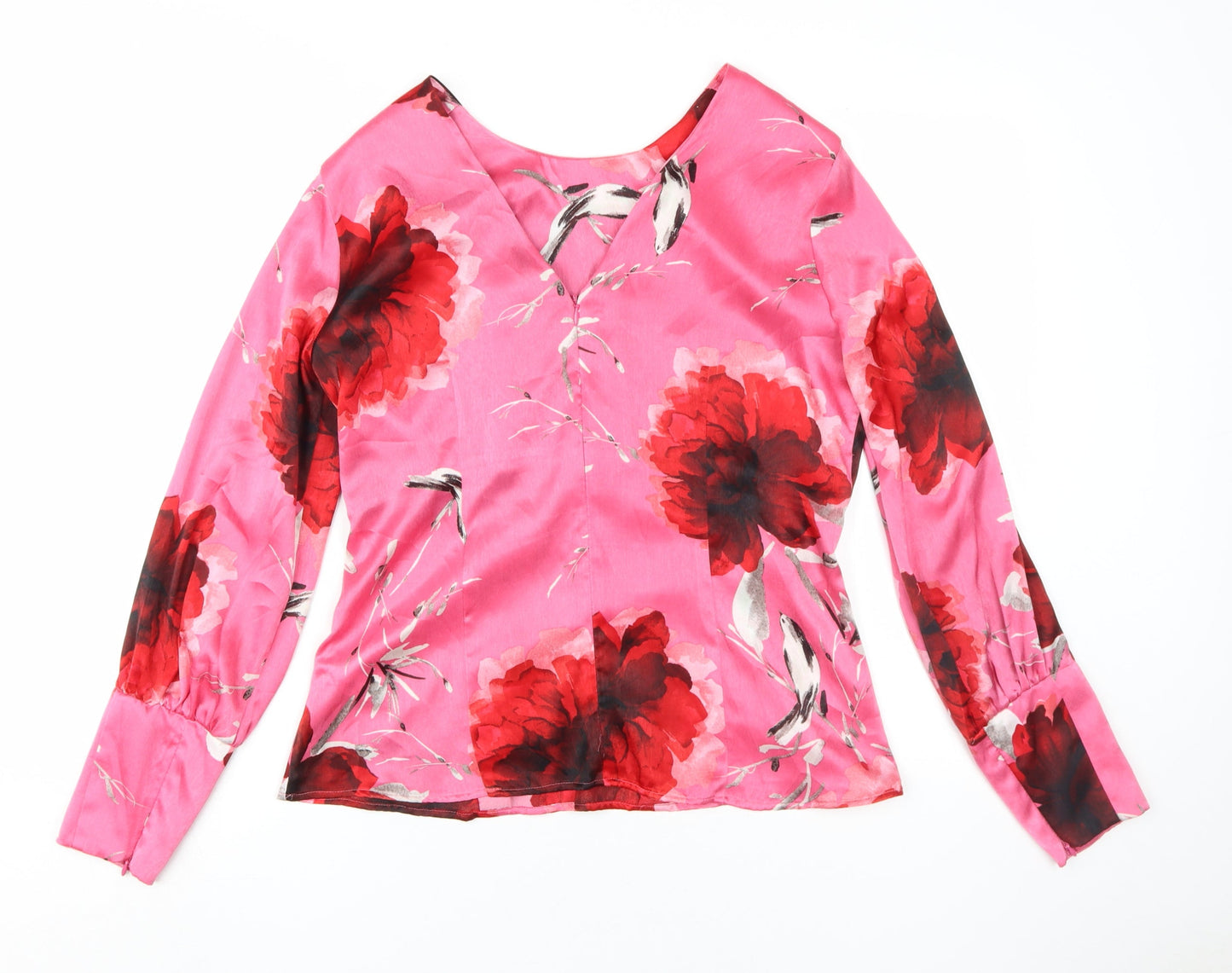 Autograph Women’s Pink Floral Long Sleeve Blouse
