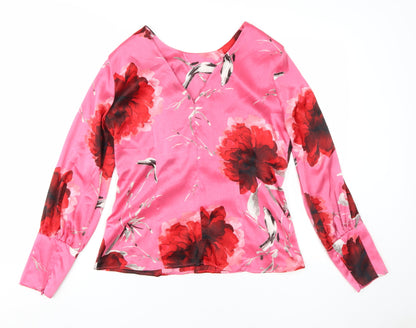 Autograph Women’s Pink Floral Long Sleeve Blouse