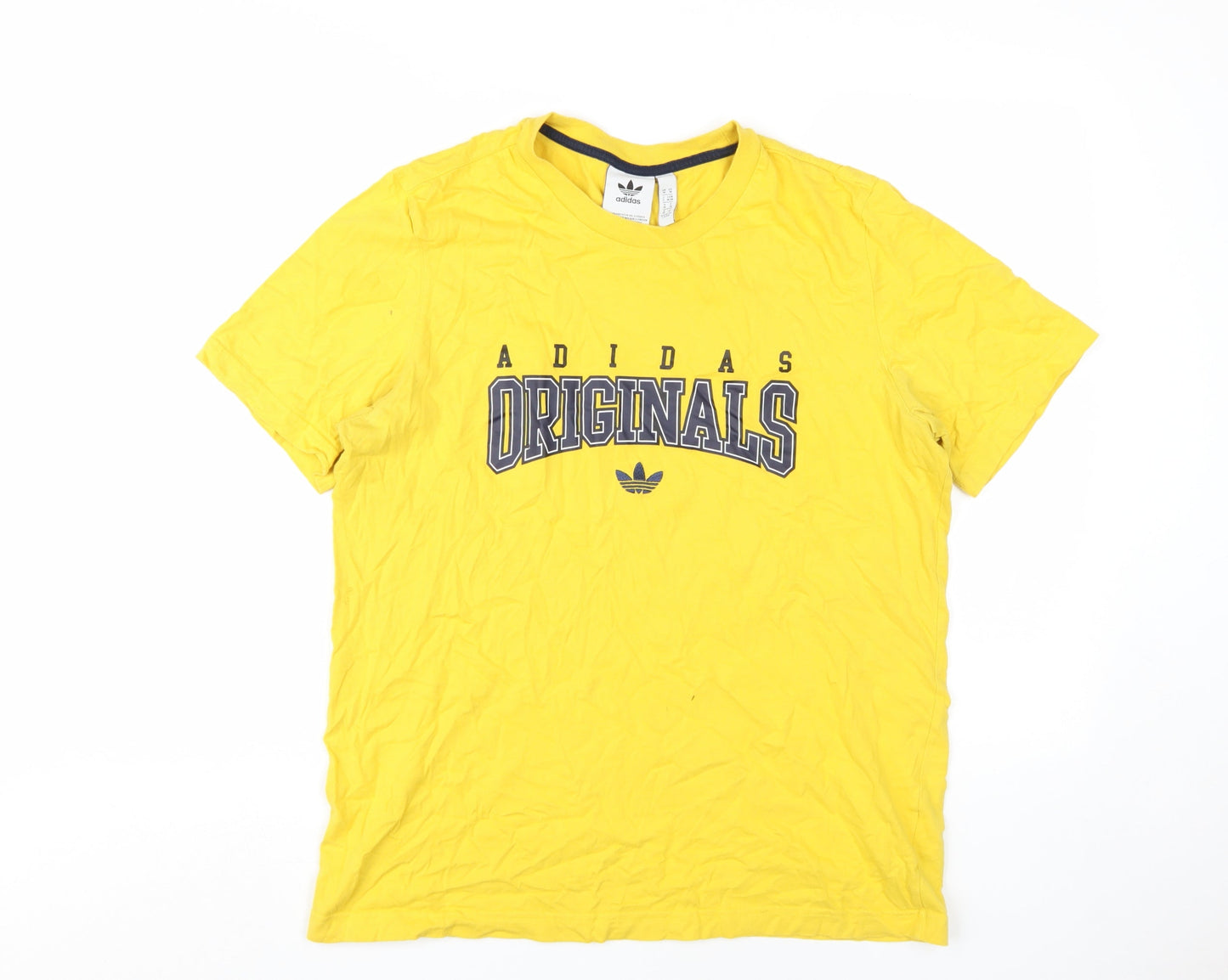 Mens UK Size M adidas Yellow  T-Shirt