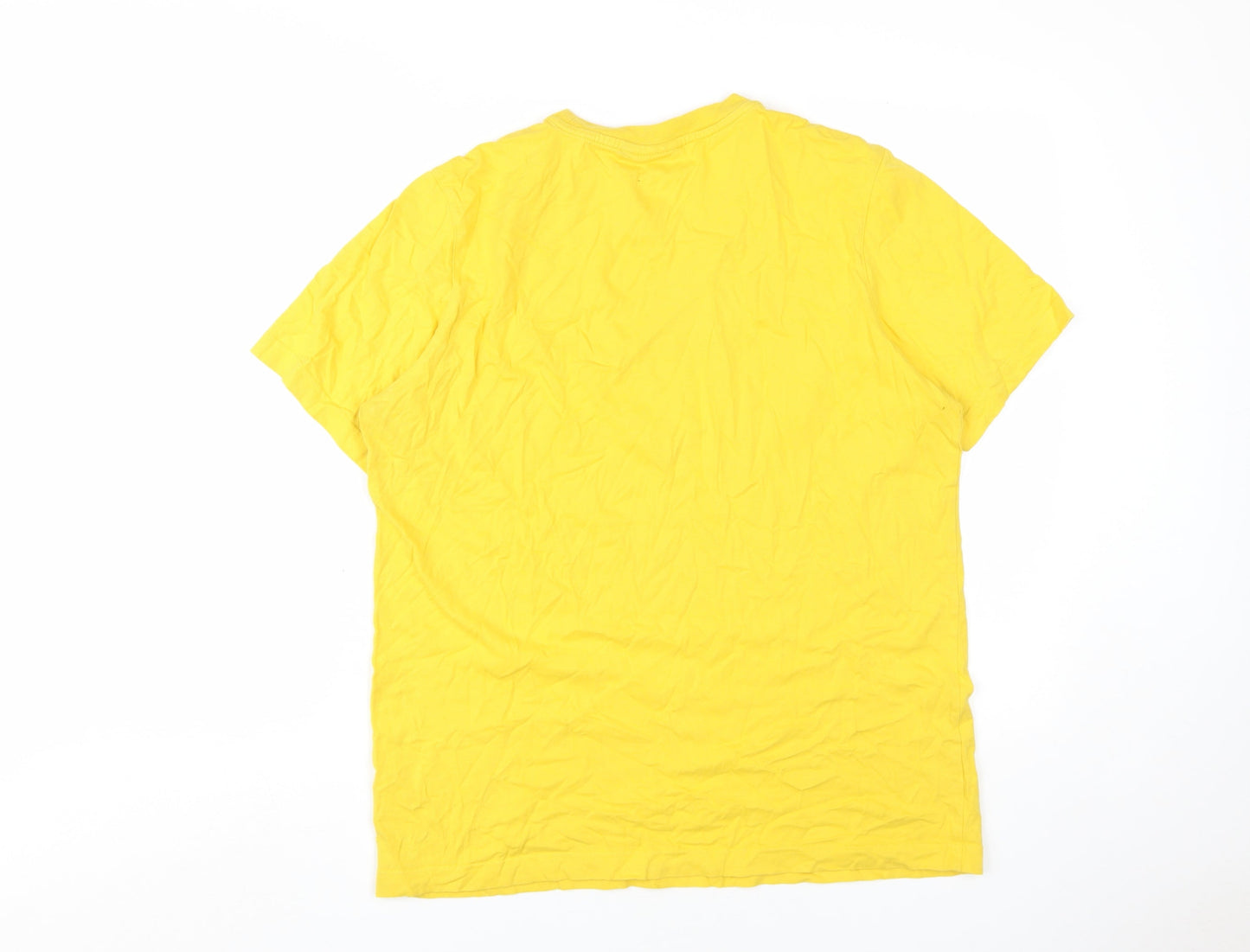 Mens UK Size M adidas Yellow  T-Shirt