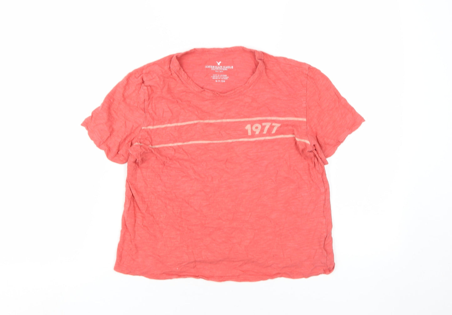 Unisex Adults UK Size S American Eagle Red Basic T-Shirt